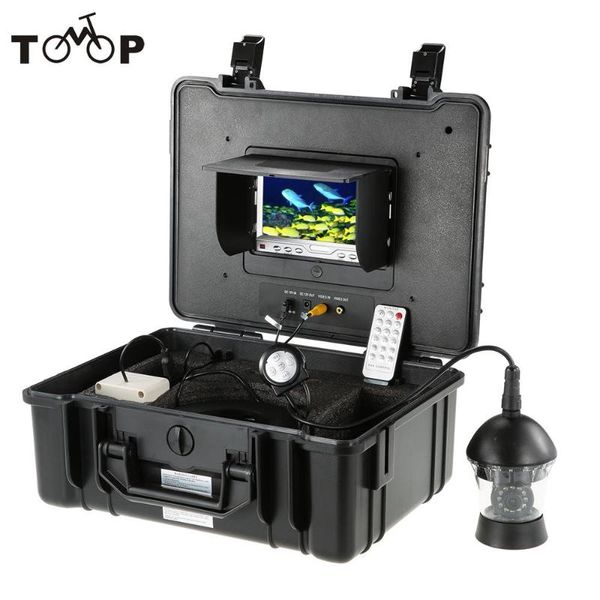 

video recorder fishing underwater camera 360 degree 7" lcd rotating ccd 650tvl fish finder detector monitor