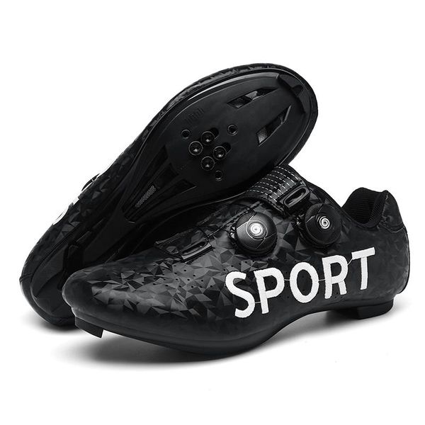 

cycling footwear bicycle shoes men's self-locking road bike non-slip wear-resistant mountain sports, Black