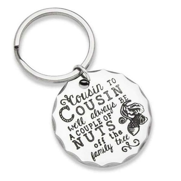 

keychains birthday family graduation gifts for cousin keychain gift men kids teen girls boys bbf brother sister to, Silver