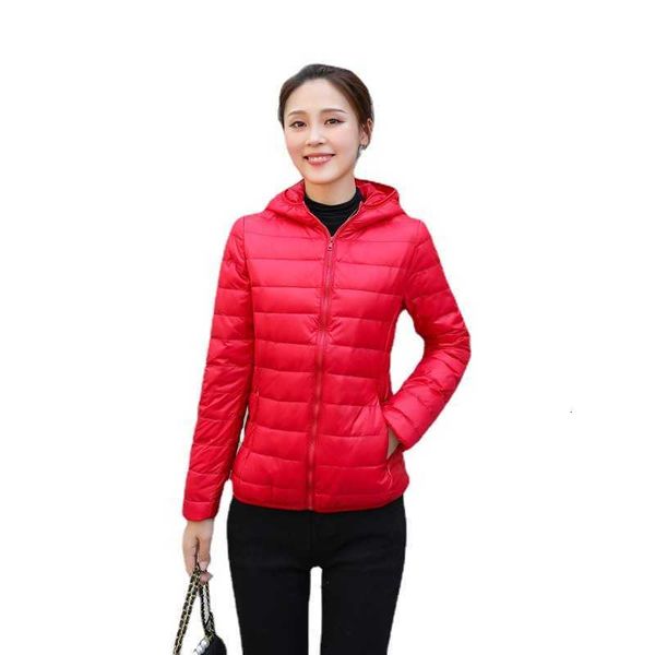 

2021 light down et women's short fashion large white duck black winter