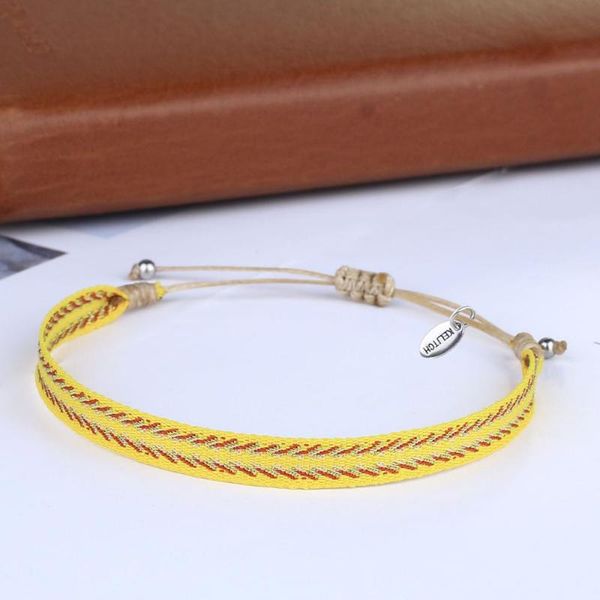 

tennis kelitch royal yellow creative charm wrap bracelets handmade est ethnic girls silk rope string dainty bangles cuff, Golden;silver