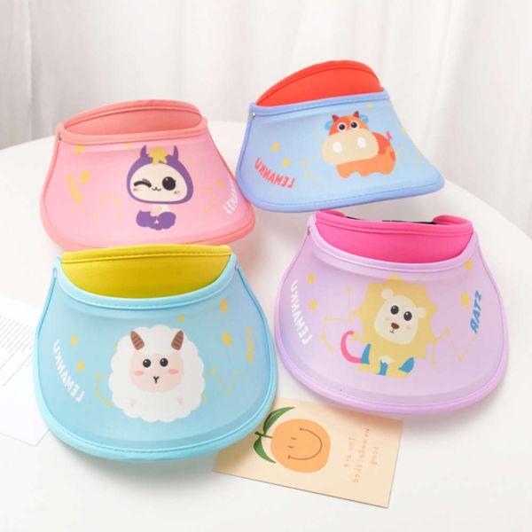 

children's summer boy's thin girl's baby's empty big brim breathable sun protection hat, Yellow