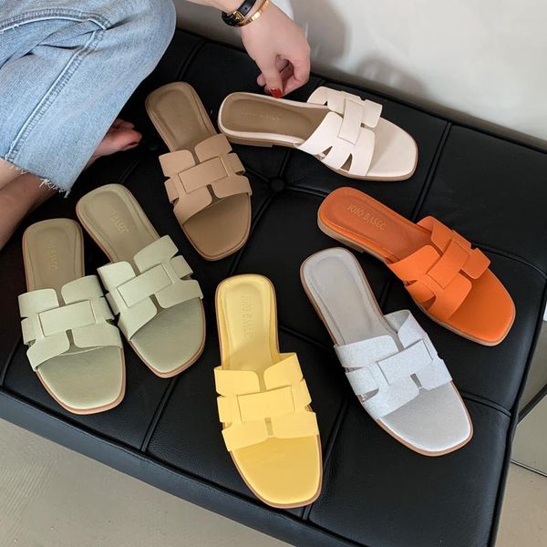 

summer women brand slippers flat heel slides open toe casual shoes ladies leisure sandal female beach flip flops, Black