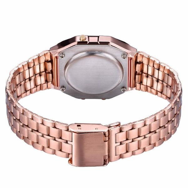 

sports women men watch stainless steel military wristwatches electronic digital watches gifts horloges mannen, Slivery;brown