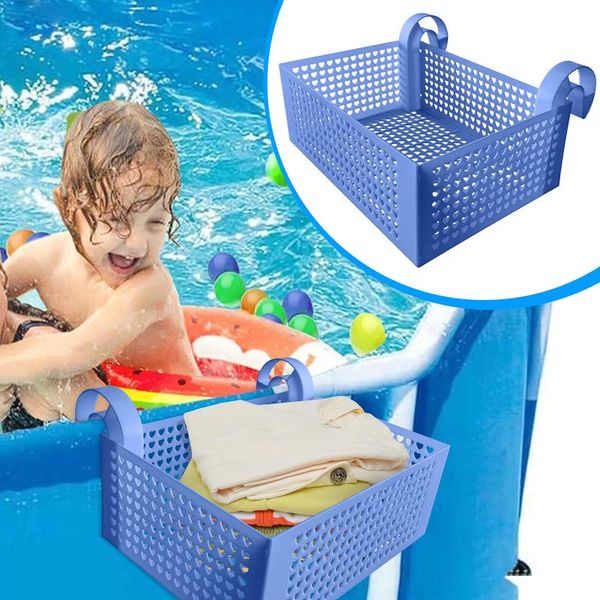 

storage baskets plastic swimming pool organizer basket accessories frame cup holder with can store all kinds of goods