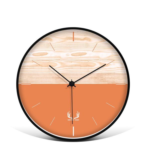 

inch modern design two colors separated nordic brief clock home decoration living room office art wall decor clocks