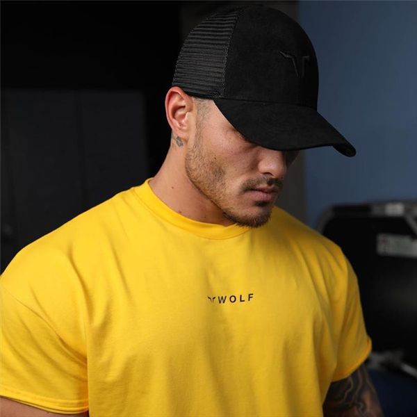 

bodybuilding fitness sport running men man cotton short sleeve gym training muscle tight tees, White;black