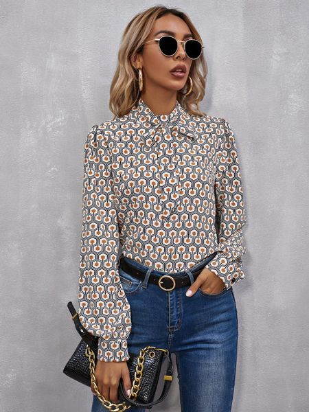

women's polos temperament lace bow-knot shirt for women, White