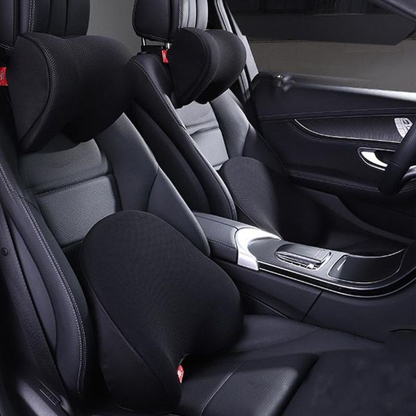 

seat cushions car neck headrest comfortable memory foam auto relax waist support back cushion interior rest pillows