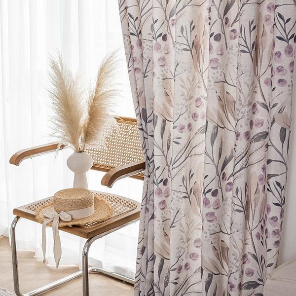 

curtain & drapes [bai yu] curtains for living room bedroom modern simple polyester cotton printing screen window door high shading