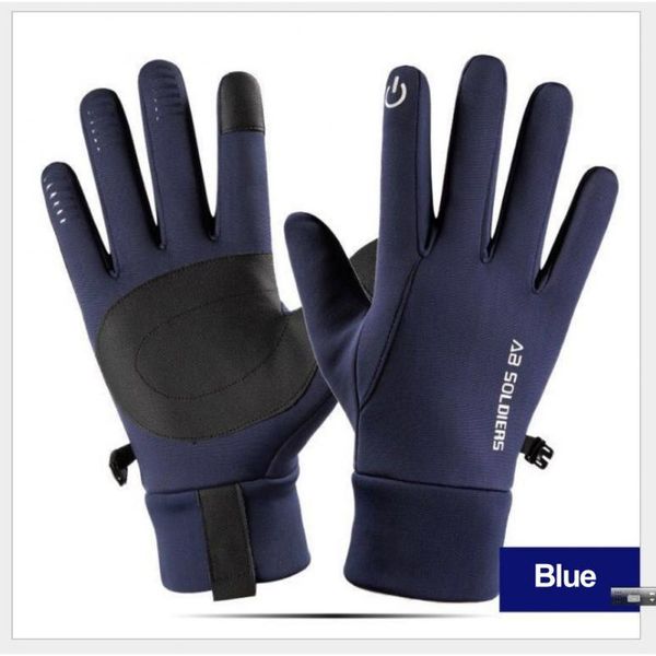 

cycling gloves 2022 winter bicycle warm touchscreen full finger waterproof outdoor bike skiing motorcycle riding, Black