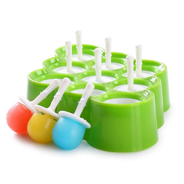 

silicone mini ice pops mold cream ball lolly maker popsicle molds with 9 sticks baking moulds