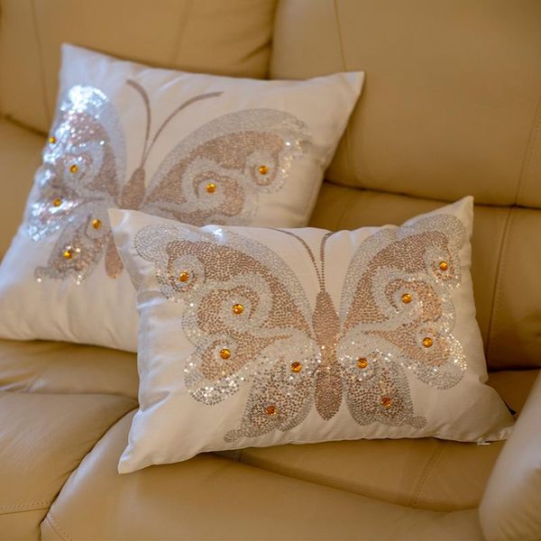 

cushion/decorative pillow chinese luxury drillingcushion cover peacock sequin pure case cushion sofa bed home room dec