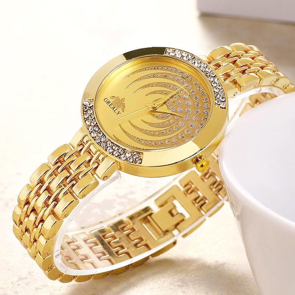 

ladies moon watches diamond fashion female luxury gold quartz women famous rhinestone montre femme wristwatches, Slivery;brown