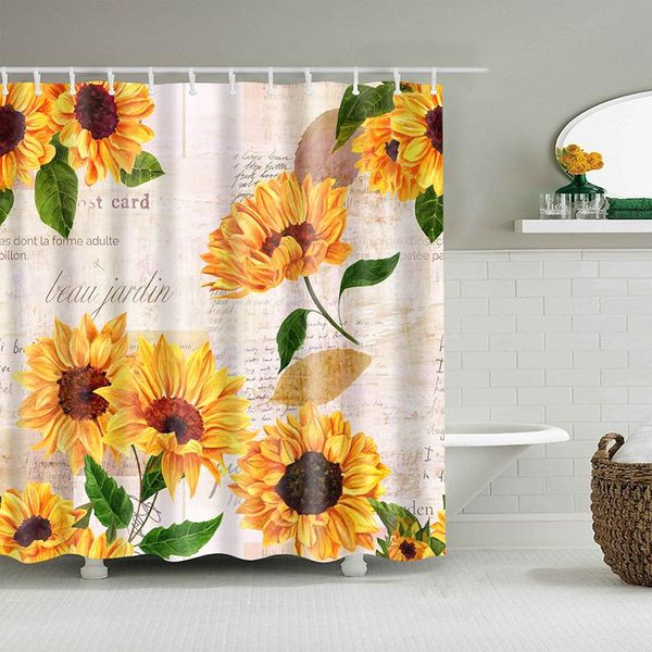 

sunflower bathroom curtain shower drop waterproof curtains