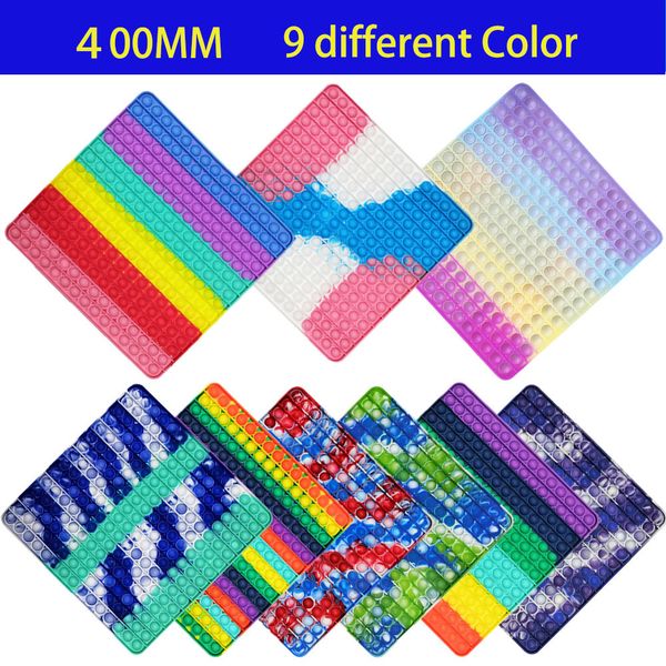 

30cm big size push bubble fidget toys autism needs squishy stress reliever decompression toy party favor kid tie dye rainbow funny anti-stre