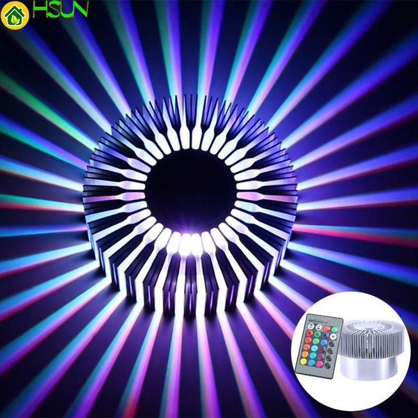 

-265v lamp ac85 led 3w wall aluminum high-power chip rgb colorful sun flower