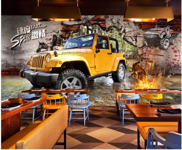 

wallpapers 3d wallpaper custom po mural vintage broken wall buggy home decoration background living room for walls 3 d
