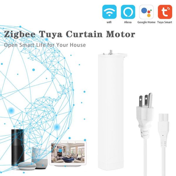 

smart home control tuya wifi curtain motor ultra quiet electric wireless voice homehold el for alexa google