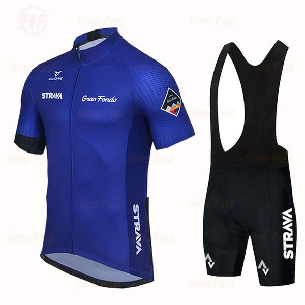 

racing sets strava cycling jersey set 2021 mtb uniform bike clothing ropa ciclismo bicycle wear clothes men's short sleeve maillot culo, Black;blue