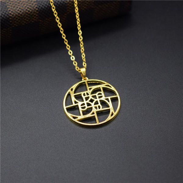 

pendant necklaces fibonacci spiral in a circle - golden ratio geometry gift science necklace graducation, Silver