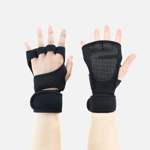 

cycling gloves silica gel non-slip training fitness are suitable for weight lifting, etc, Black