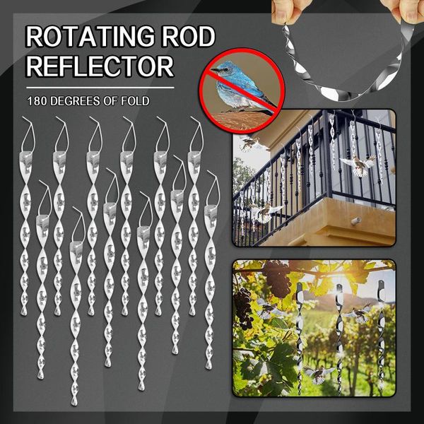 

pack bird deterrent decoration repellent reflective spiral rods repellen 2021 home outdoor insect garden decorations