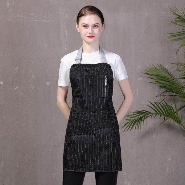 

aprons adjustable stripe design chef apron kitchen hairdresser restaurant supply el workwear cafe uniforms cooking