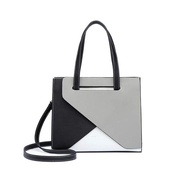 

evening bags crossbody shoulder for women big capacity ladies pu leather color stitching handbags female tote bag