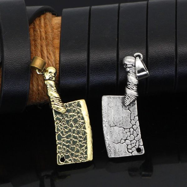 

new skull kitchen knife silver / brass broadsword jewelry knife handmade jewelry made by funny hip-hop craftsmen