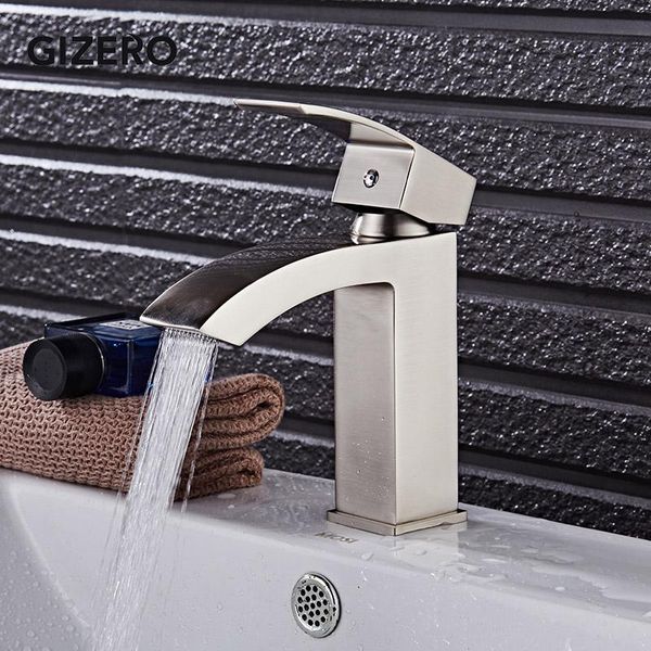 

bathroom sink faucets brush basin waterfall style and cold mixer deck mounted wash vanity vessel taps zr706