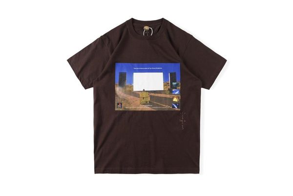 

men's t-shirts 22ss poster printing 100% cotton eu size travis scot shirts men women vintage clothes summer skateboard haikyuu, White;black