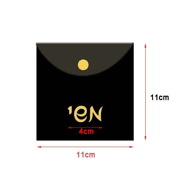 

11x11cm 300 pcs black envelope velvet bags with gold logo, Pink;blue