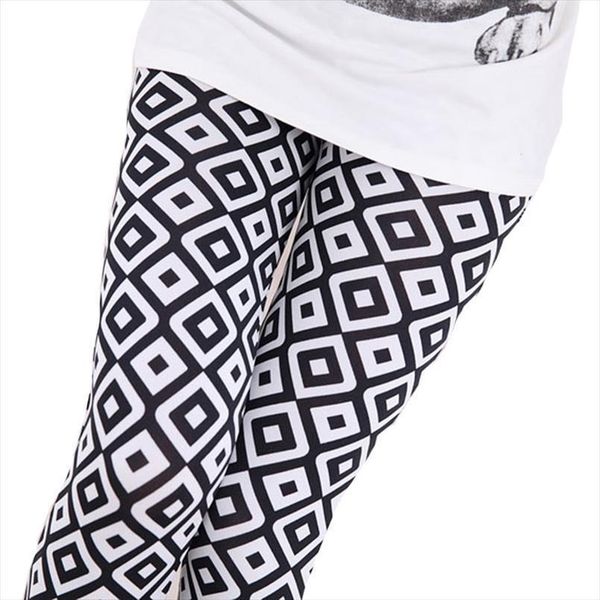 

viianles short casual pants floral women legging print capris high waisted leggins ladys elastic slim fitness leggings, Black