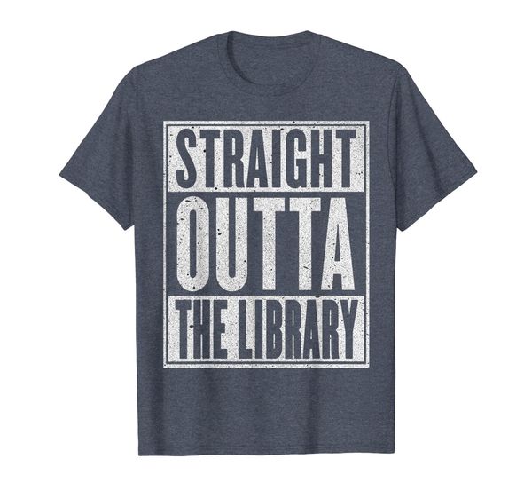 

straight outta the library t-shirt funny reading book lover, White;black