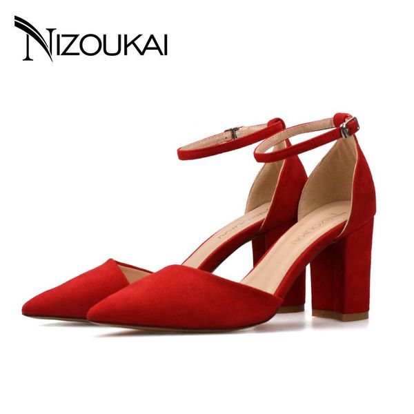 

womens shoes summer flock square wedding 8cm heel sandals women high heels 2021 plus size 35-42 ljc2-r8, Black