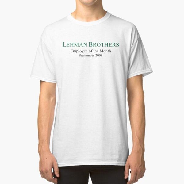 

lehman brothers political humor t - shirt big banks wall street funny parody joke american men's t-shirts, White;black