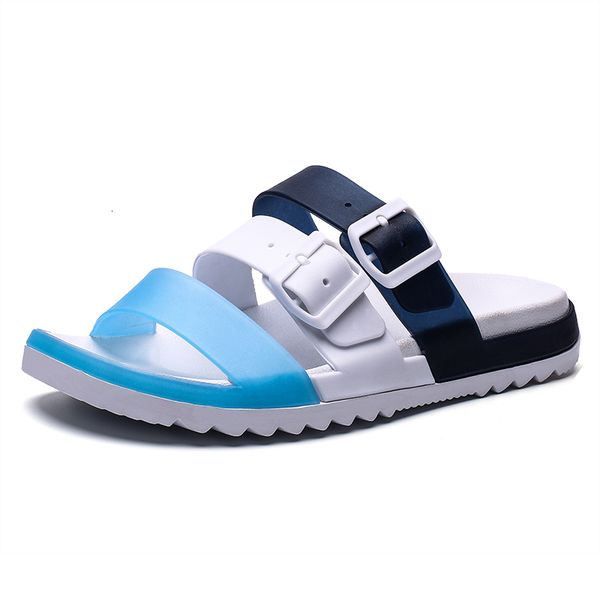 

slippers jumpmore summer men non-slip beach slides flip flops sandals for shoes three color outdoor eva size 40-45 jzda, Black