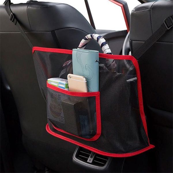 

car organizer seat storage net pocket tools suspended bag gap mesh back