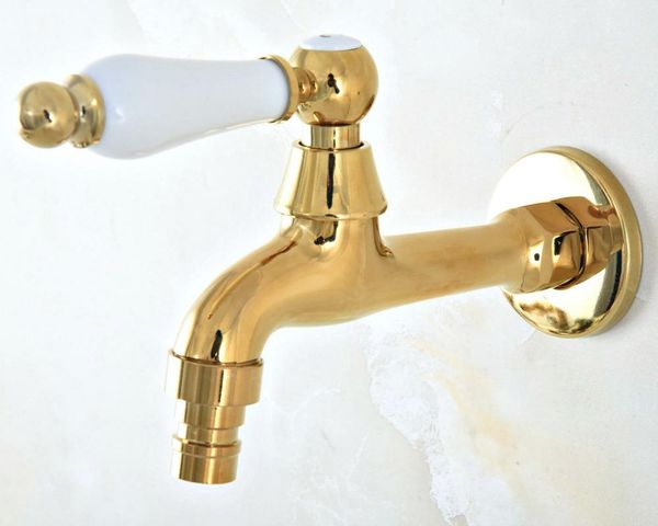 

bathroom sink faucets gold color brass single ceramic handle washing machine faucet /garden water tap / laundry taps mav150