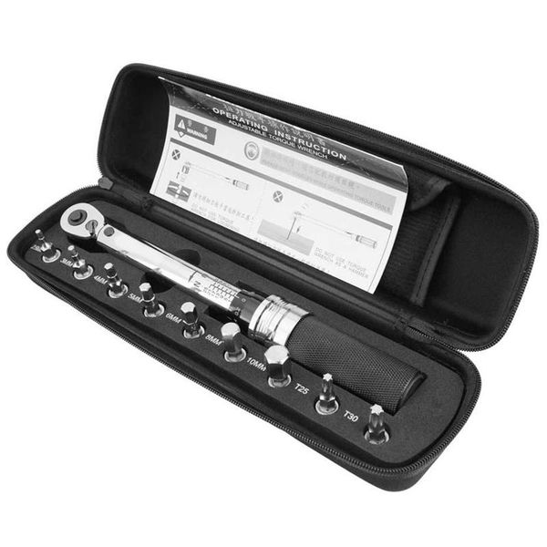 

hand tools 1/4 inch dr 1-25nm mini adjustable bike torque wrench set bicycle fixing kit ratchet mechanical spanner manual wren