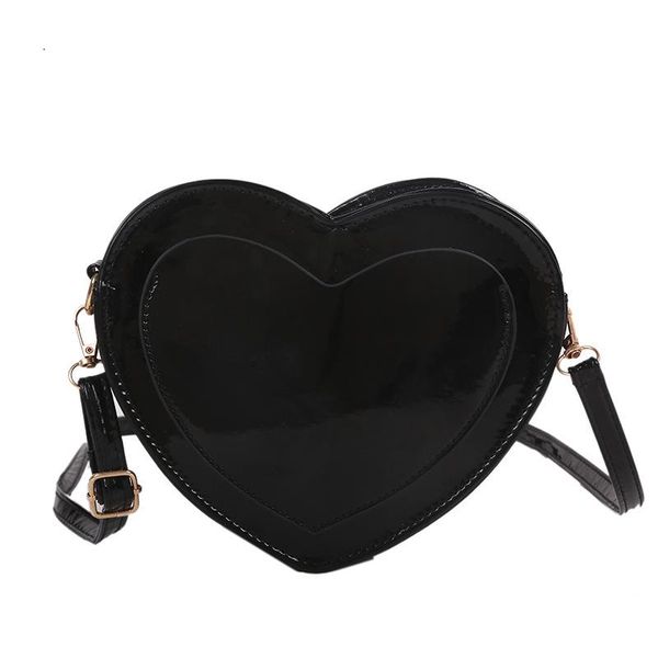

cross body women's single shoulder bag heart 2021 fashion pu mini rose pink messenger korean