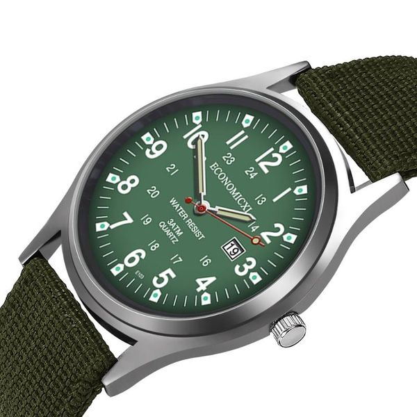 

wristwatches 2021 men's watch 30m waterproof date nylon quartz analog wrist watches gift, Slivery;brown