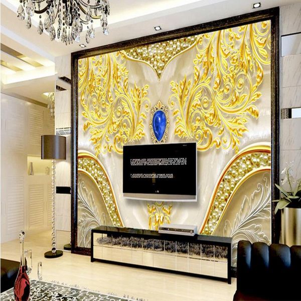 

marble wallpaper golden classical glitter pattern wall mural 3d home decoration wallpapers