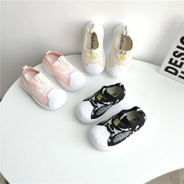 

spring autumn 2021 breathable slilp-on baby sneakes soft sole children's casual shoes toddler first walkers