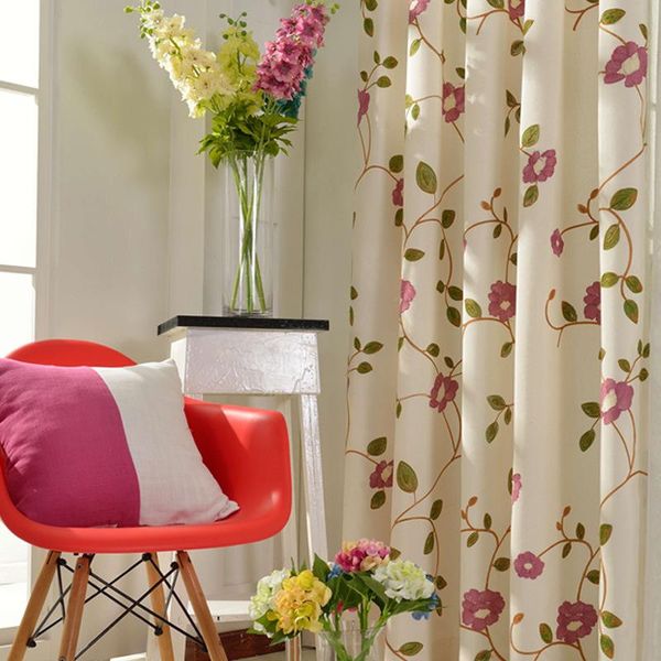 

curtain & drapes flower room curtains modern pastoral artificial cotton embroidered fabric
