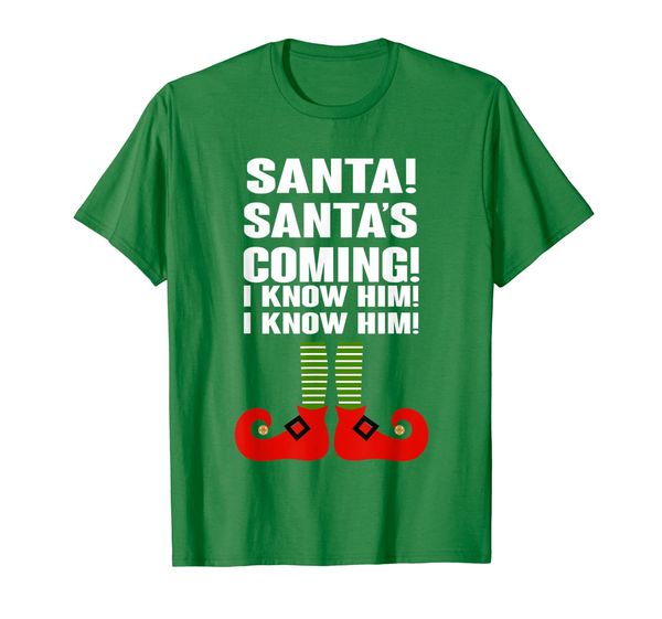 

santa santa's coming i know him, White;black