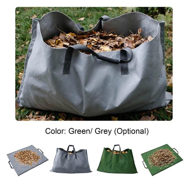 

reusable yard waste bag 2 in 1 leaf garden pad waterproof canvas tote with handles trash bags for backyard lawn gardens storage