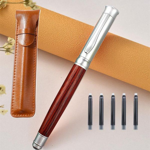 

fountain pens 886 classic wood natural metal pen fine 0.5mm for office gift