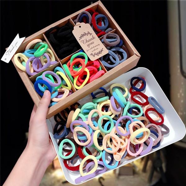 

hair accessories 100pcs/ korean 2021 bands elastic rubber band candy color 5cm ties for women scrunchy girl